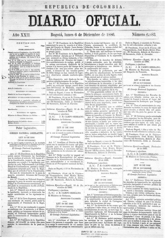 Ley 60 de 1886 - Fundación de dos Escuelas de Minas